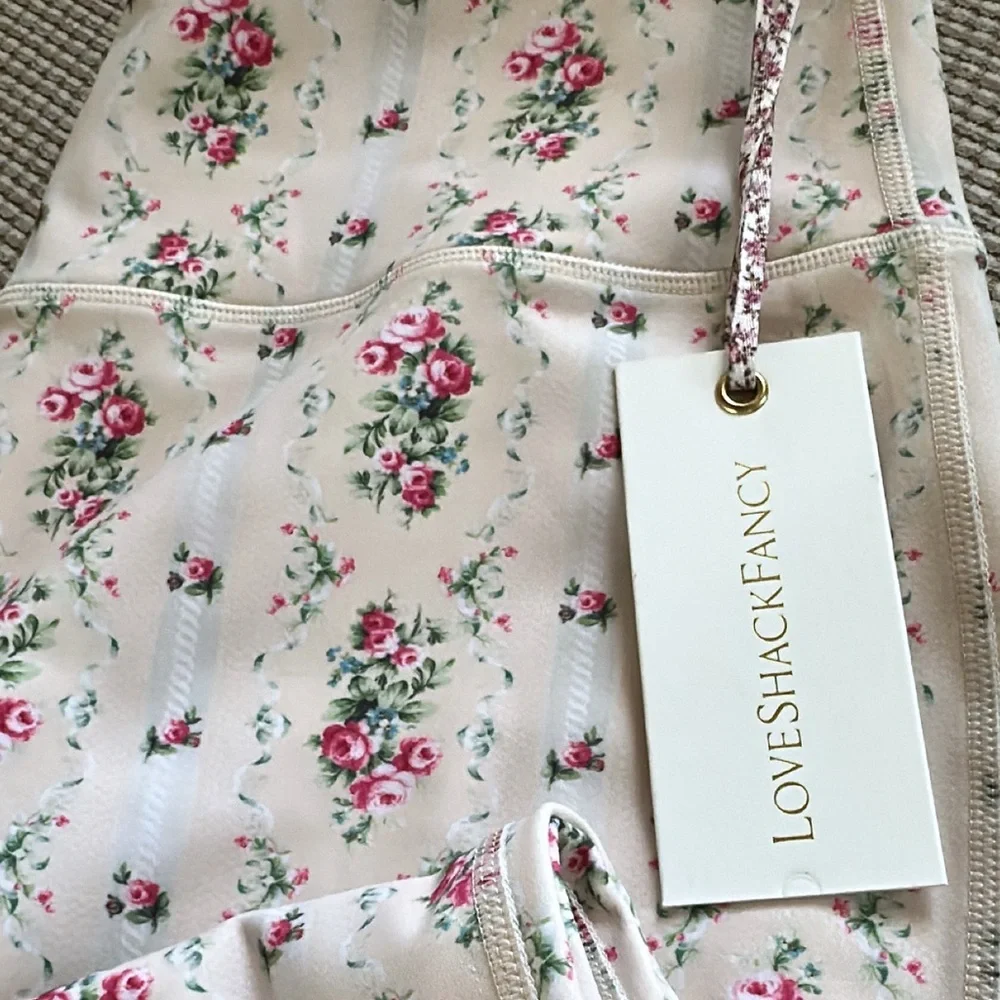 NWT Loveshackfancy Bandier Leggings - Picture 2 of 3